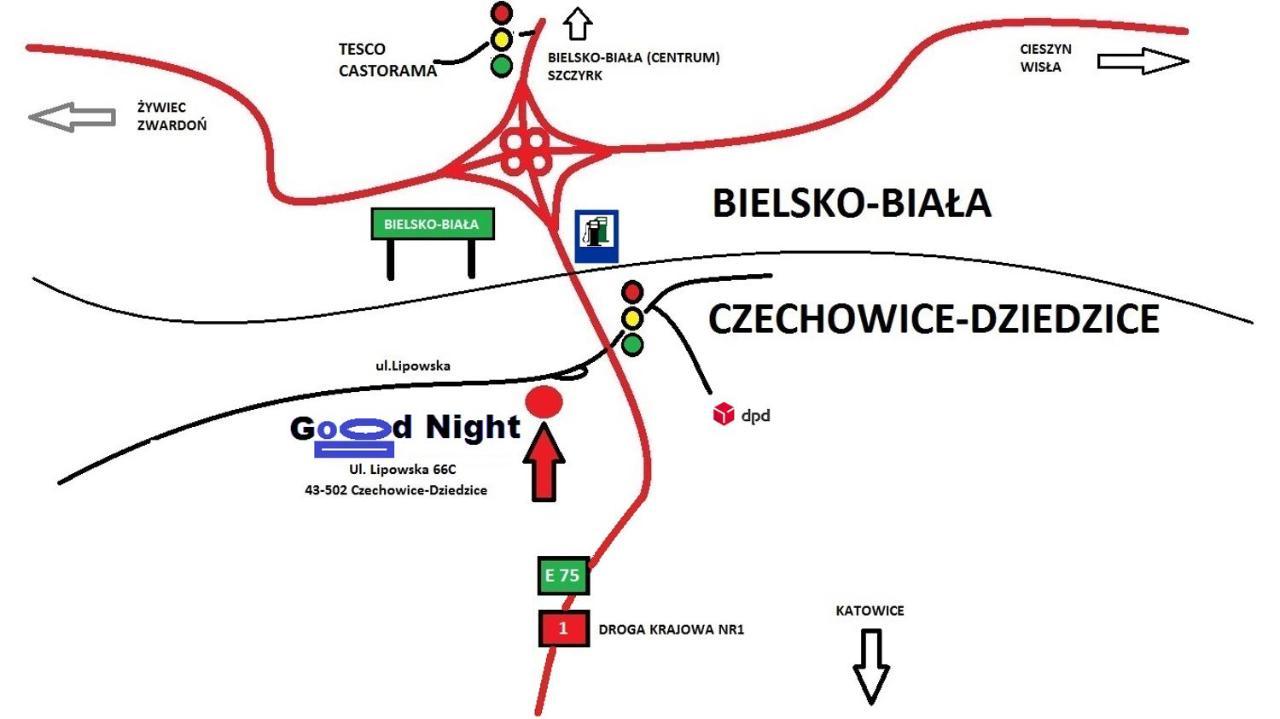 Good Night Noclegi - Wjazd Do Bielsko Biala Od Katowic Droga E75 , S1 Чеховице-Дзедзице Экстерьер фото